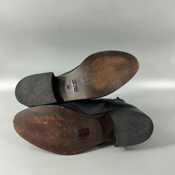 Leonardo Principi Black Leather Ankle Boots, Size 36 - Picture 7 of 9